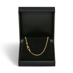 Goldkette als Venezianerkette rund geschlagen in Gelbgold 375 / 9K, 50 cm lang, 2 mm breit, Gewicht ca. 9.9 g.