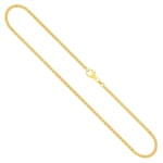 Goldkette als Panzerkette flach 1,1 Höhe in Gelbgold 333 / 8K, 70 cm lang, 2,4 mm breit, Gewicht ca. 11 g.