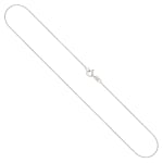 Goldkette als Venezianerkette in Weißgold 585 / 14K, 50 cm lang, 0,6 mm breit, Gewicht ca. 1.3 g.