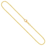Goldkette als Ankerkette diamantiert in Gelbgold 333 / 8K, 80 cm lang, 1,8 mm breit, Gewicht ca. 10.5 g.