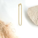 Armband als Zwillingspanzerkette in Gelbgold 585 / 14K, 19 cm lang, 2,9 mm breit, Gewicht ca. 2.4 g.