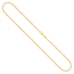 Goldkette als Zwillingspanzerkette in Gelbgold 585 / 14K, 45 cm lang, 2,1 mm breit, Gewicht ca. 3 g.