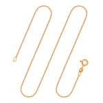 Goldkette als Ankerkette rund in Gelbgold 585 / 14K, 42 cm lang, 1,3 mm breit, Gewicht ca. 2.4 g.