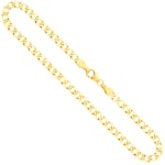 Goldkette als Panzerkette weit in Gelbgold 333 / 8K, 60 cm lang, 3,9 mm breit, Gewicht ca. 9.4 g.