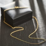 Goldkette als Ankerkette rund in Gelbgold 585 / 14K, 40 cm lang, 1,5 mm breit, Gewicht ca. 2.6 g.