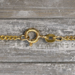 Goldkette als Panzerkette flach in Gelbgold 585 / 14K, 50 cm lang, 2,1 mm breit, Gewicht ca. 7.1 g.