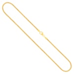 Goldkette als Venezianerkette rund geschlagen in Gelbgold 375 / 9K, 50 cm lang, 2 mm breit, Gewicht ca. 9.9 g.