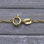 Goldkette als Singapurkette in Gelbgold 585 / 14K, 50 cm lang, 1,4 mm Breit, Gewicht ca. 1,9 g.