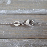 Goldkette als Ankerkette rund Weißgold 750 / 18K, 40 cm lang, 1,1 mm breit, Gewicht ca. 2.3 g.