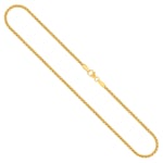 Goldkette als Zopfkette in Gelbgold 585 / 14K, 50 cm lang, 2,1 mm breit, Gewicht ca. 8.5 g.