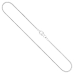 Goldkette als Tondakette in Weißgold 585 / 14K, 42 cm lang, 1,2 mm breit, Gewicht ca. 6 g.