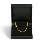 Goldkette als Venezianerkette rund geschlagen in Gelbgold 375 / 9K, 50 cm lang, 2,7 mm breit, Gewicht ca. 16.3 g.