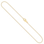 Goldkette als Venezianerkette in Gelbgold 750 / 18K, 40 cm lang, 0,7 mm breit, Gewicht ca. 2.2 g.