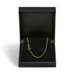 Goldkette als Ankerkette diamantiert in Gelbgold 333 / 8K, 80 cm lang, 1,9 mm breit, Gewicht ca. 8.6 g.