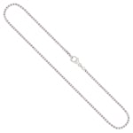 Goldkette als Venezianerkette in Weißgold 585 / 14K, 50 cm lang, 1,8 mm breit, Gewicht ca. 12.8 g.