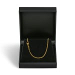 Goldkette als Panzerkette flach in Gelbgold 750 / 18K, 55 cm lang, 1,7 mm breit, Gewicht ca. 6.7 g.