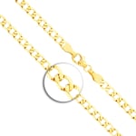 Goldkette als Panzerkette weit in Gelbgold 333 / 8K, 60 cm lang, 3,9 mm breit, Gewicht ca. 9.4 g.