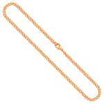 Goldkette als Panzerkette flach in Gelbgold 585 / 14K, 55 cm lang, 4,1 mm breit, Gewicht ca. 22.5 g.
