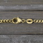 Goldkette als Panzerstegkette in Gelbgold 585 / 14K, 45 cm lang, 3,1 mm breit, Gewicht ca. 5 g.