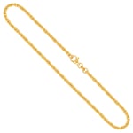 Goldkette als Ankerkette diamantiert in Gelbgold 585 / 14K, 60 cm lang, 2,5 mm breit, Gewicht ca. 19.4 g.