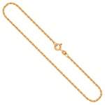 Goldkette als Ankerkette diamantiert in Gelbgold 333 / 8K, 80 cm lang, 1,9 mm breit, Gewicht ca. 8.6 g.