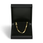Goldkette als Singapurkette in Gelbgold 333 / 8K, 45 cm lang, 2,9 mm breit, Gewicht ca. 5.6 g.