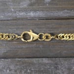 Goldkette als Singapurkette in Gelbgold 333 / 8K, 45 cm lang, 2,9 mm breit, Gewicht ca. 5.6 g.