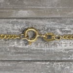 Goldkette als Panzerkette flach in Gelbgold 375 / 9K, 45 cm lang, 2,1 mm breit, Gewicht ca. 5.4 g.