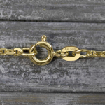 Goldkette als Ankerkette diamantiert in Gelbgold 585 / 14K, 50 cm lang, 1,9 mm breit, Gewicht ca. 6.8 g.