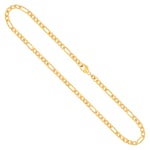 Goldkette als Figarokette diamantiert in Gelbgold 333 / 8K, 55 cm lang, 3,4 mm breit, Gewicht ca. 11.7 g.