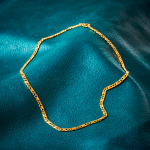 Goldkette als Dollarkette in Gelbgold 585 / 14K, 50 cm lang, 3,7 mm breit, Gewicht ca. 22.4 g.