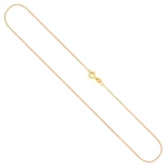 Goldkette als Panzerkette flach in Gelbgold 375 / 9K, 38 cm lang, 0,8 mm breit, Gewicht ca. 0.9 g.