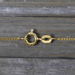 Goldkette als Panzerkette flach in Gelbgold 585 / 14K, 36 cm lang, 1,2 mm breit, Gewicht ca. 1.9 g.