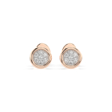 0,08 Karat Diamant Ohrstecker mit 14 echten Diamanten, Rotgold 585 / 14K