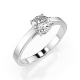 0,40 Karat Diamant Verlobungsring mit 1 Diamanten, Weißgold 585 / 14K
