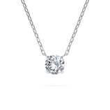 0,15 Karat Diamant Anhänger Weißgold 585 (14K) mit Goldkette für Damen