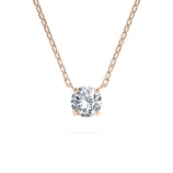 0,15 Karat Diamant Anhänger Rotgold 585 (14K) mit Goldkette für Damen