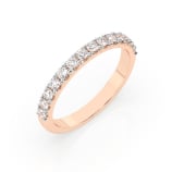0,42 Karat Diamant Verlobungsring mit 14 Diamanten, Rotgold 585 / 14K