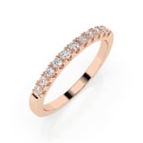 0,22 Karat Diamant Verlobungsring mit 11 Diamanten, Rotgold 585 / 14K