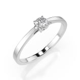 0,20 Karat Diamant Verlobungsring mit 1 Diamanten, Weißgold 585 / 14K