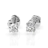 0,12 Karat Diamant Ohrstecker mit 2 echten Diamanten, Weißgold 585 / 14K