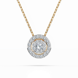 0,19 Karat Diamant Anhänger Gelbgold 585 (14K) mit Goldkette für Damen