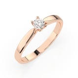 0,15 Karat Diamant Verlobungsring mit 1 Diamanten, Rotgold 585 / 14K
