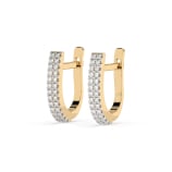 0,22 Karat Diamant Creolen, Gelbgold 585 / 14 Karat