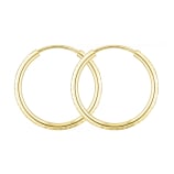 Goldene Creolen, Gelbgold in 2 mm rund mit Muster