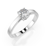 0,5 Karat Diamant Verlobungsring mit 1 Diamanten, Weißgold 585 / 14K
