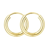 Goldene Creolen, Gelbgold in 2.5 mm eckig