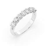 0,7 Karat Diamant Memoire ring mit 7 Diamanten, Weißgold 585 / 14K