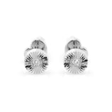 0,04 Karat Diamant Ohrstecker mit 2 echten Diamanten, Weißgold 585 / 14K