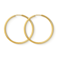 Goldene Creolen, Gelbgold in 2 mm rund